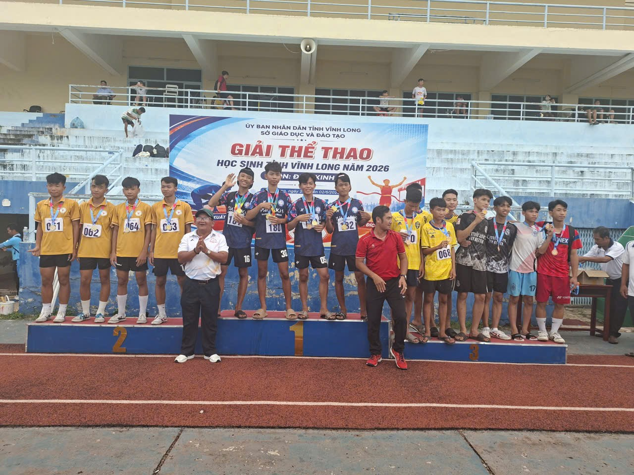 Đoàn vận động viên học sinh phường Tân Hạnh đạt thành tích ấn tượng tại giải thể thao học sinh tỉnh Vĩnh Long năm 2026