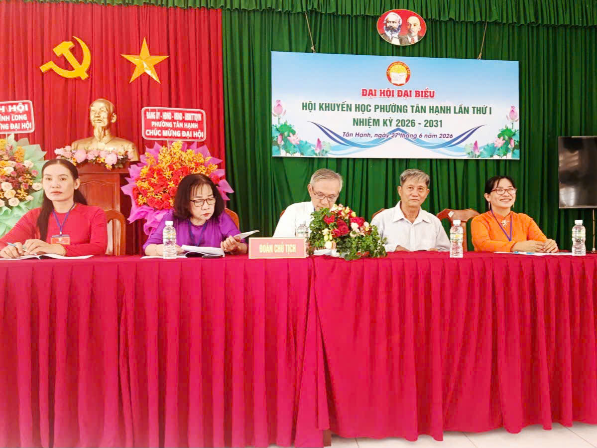 ĐẠI HỘI ĐẠI BIỂU HỘI KHUYẾN HỌC PHƯỜNG TÂN HẠNH LẦN THỨ I, NHIỆM KỲ 2026 – 2031 THÀNH CÔNG TỐT ĐẸP